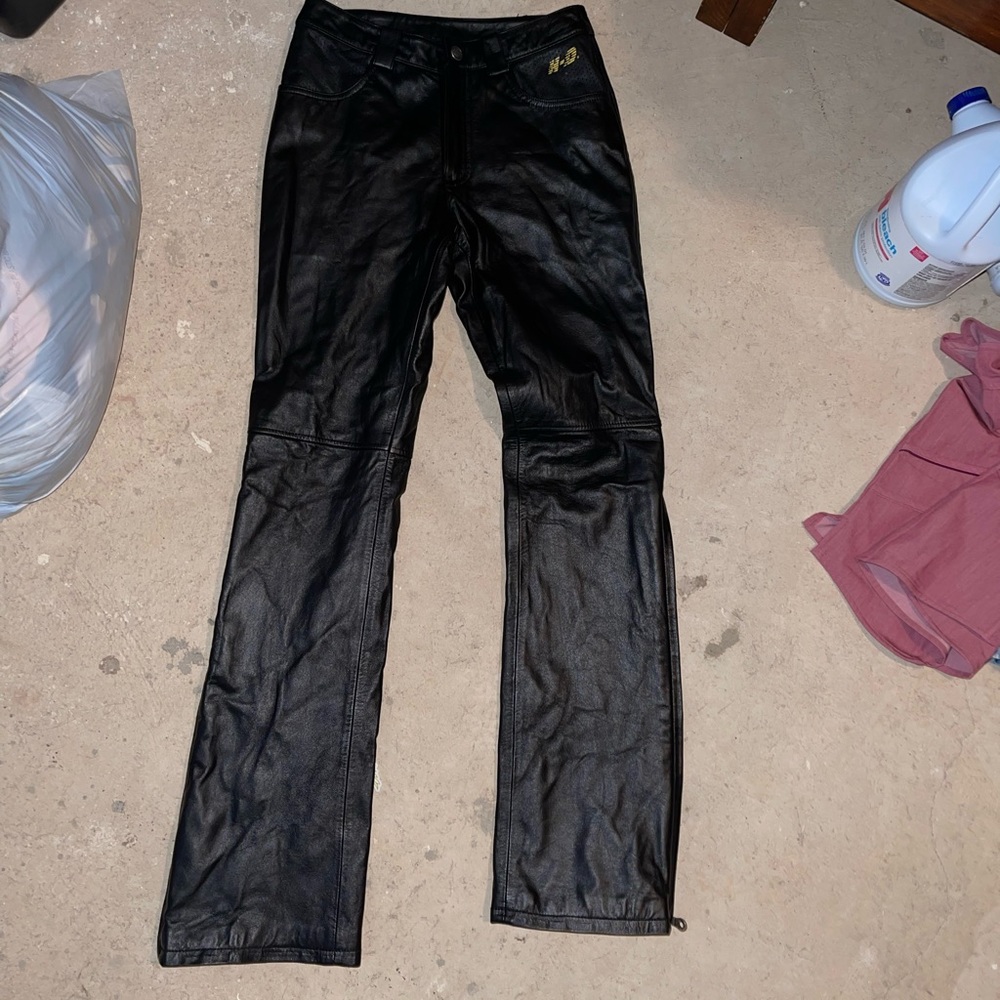 Harley Davidson leather pants size small womens